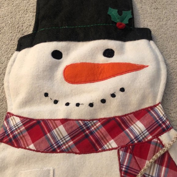 Vintage Advent Calendar Christmas‎ Countdown Snowman Wool Fabric Storehouse - Picture 9 of 13